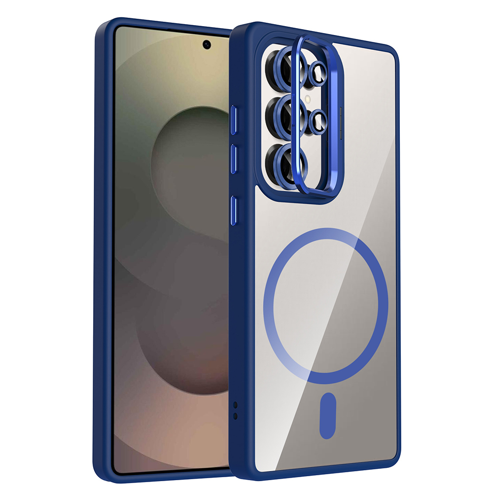 Galaxy S25 Ultra Case Stand Camera Lens Gift M-Safe Charging Feature Zore Etro Cover - 3