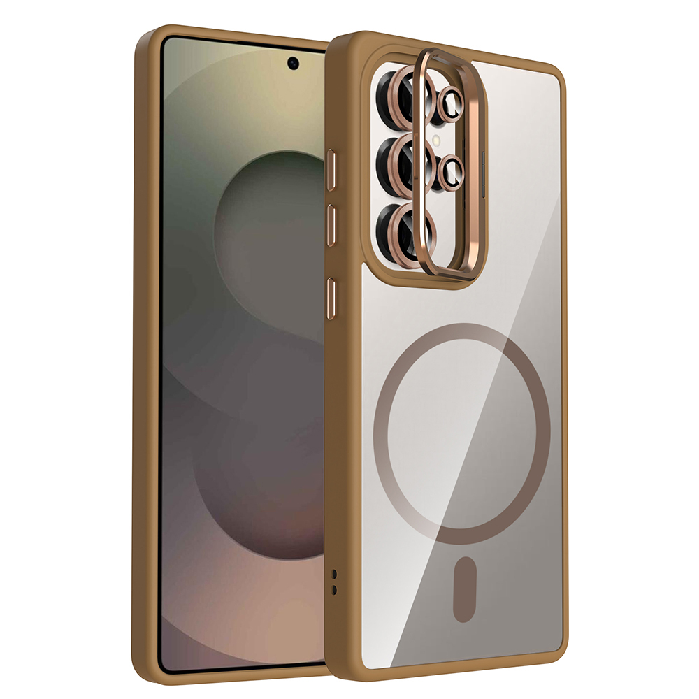Galaxy S25 Ultra Case Stand Camera Lens Gift M-Safe Charging Feature Zore Etro Cover - 4