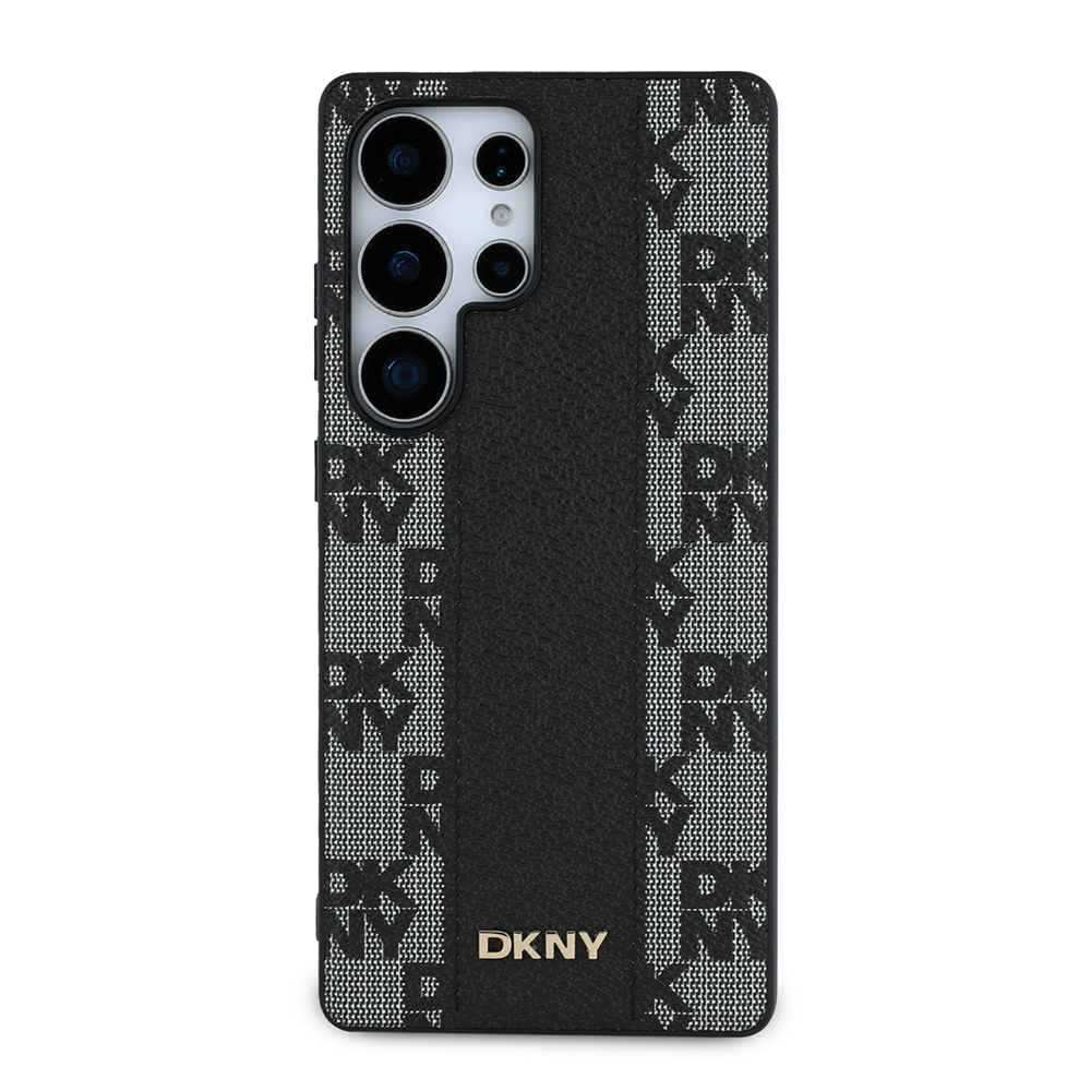 Galaxy S25 Ultra Kılıf DKNY Orjinal Lisanslı M-safe Şarj Özellikli 3D Yazılı Checkered Pattern Kapak - 4