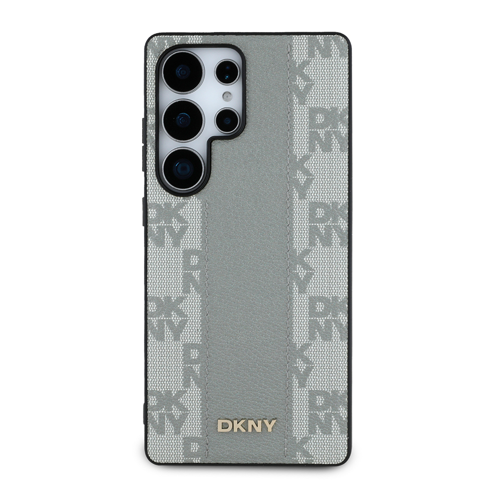Galaxy S25 Ultra Kılıf DKNY Orjinal Lisanslı M-safe Şarj Özellikli 3D Yazılı Checkered Pattern Kapak - 11