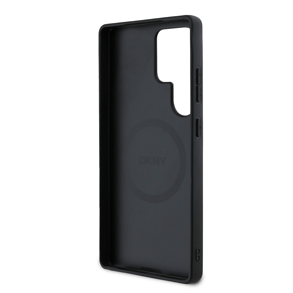 Galaxy S25 Ultra Kılıf DKNY Orjinal Lisanslı M-safe Şarj Özellikli 3D Yazılı Checkered Pattern Kapak - 15