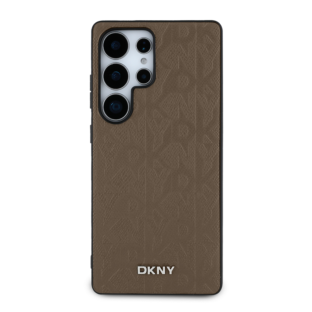 Galaxy S25 Ultra Kılıf DKNY Orjinal Lisanslı Magnetik PU Deri Grid Pattern Kapak - 12