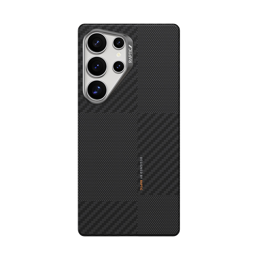 Galaxy S25 Ultra Kılıf M-safe Şarj Özellikli 600D Metal Kamera Çerçeveli Raptic Aramid Fiber Croxx Mondrian Serisi Kapak - 1