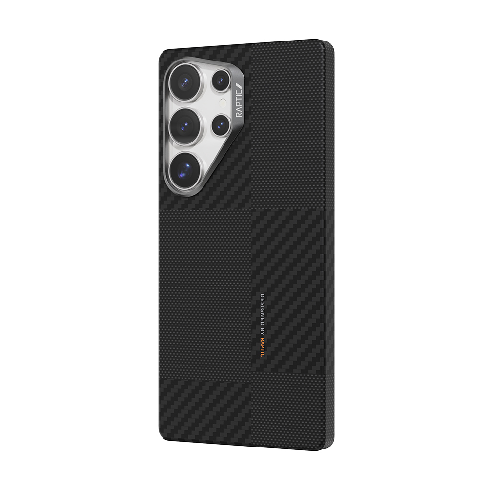 Galaxy S25 Ultra Kılıf M-safe Şarj Özellikli 600D Metal Kamera Çerçeveli Raptic Aramid Fiber Croxx Mondrian Serisi Kapak - 4