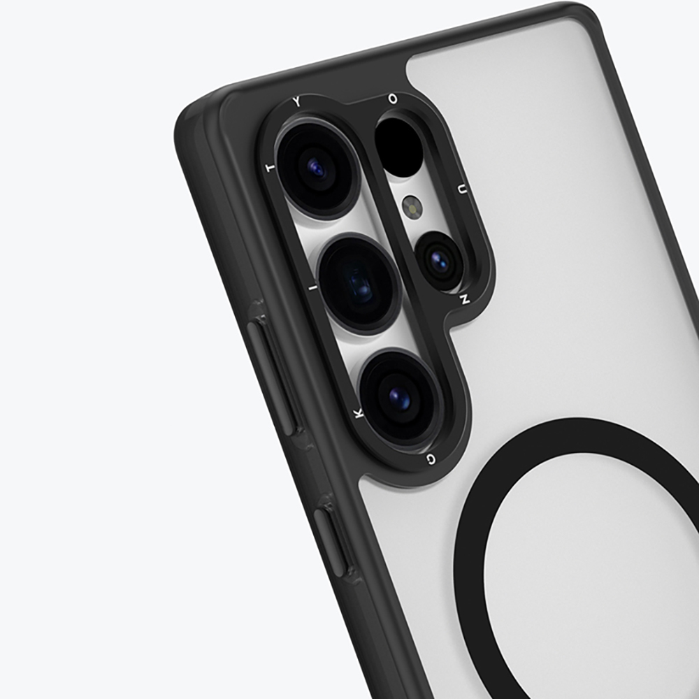 Galaxy S25 Ultra Kılıf M-safe Şarj Özellikli Cam Arka Yüzey TPU Youngkit Gemstone Serisi Kapak - 14