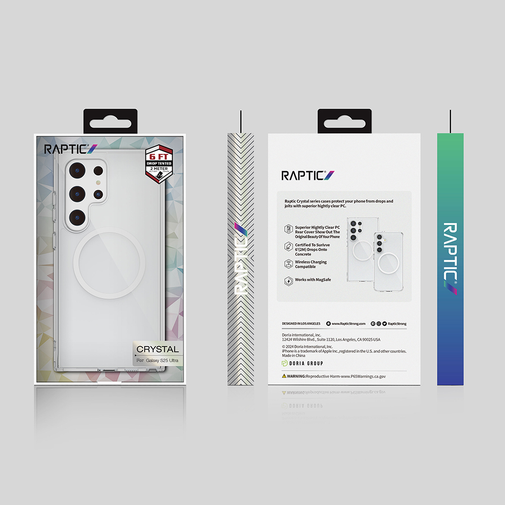 Galaxy S25 Ultra Kılıf M-safe Şarj Özellikli Raptic Crystal M-safe Serisi Şeffaf Kapak - 14