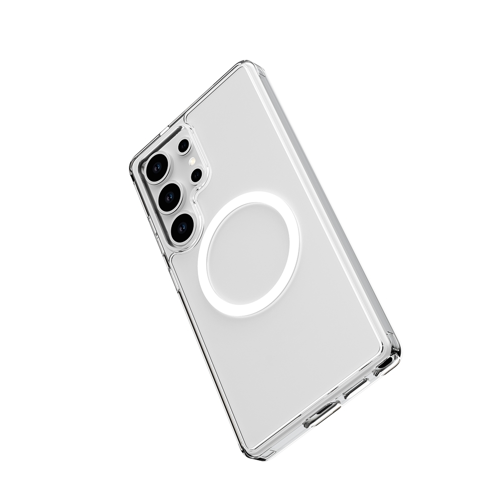 Galaxy S25 Ultra Kılıf M-safe Şarj Özellikli Raptic Crystal M-safe Serisi Şeffaf Kapak - 4