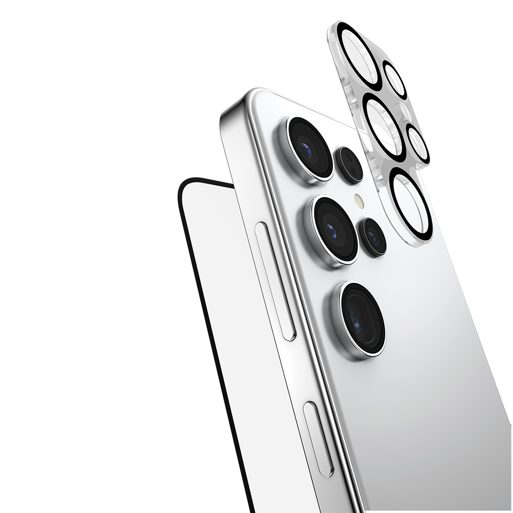 Galaxy S25 Ultra Raptic 2in1 Bundle Kit Parmak İzi BırakmayanTemperli Ekran Koruyucu + Lens Koruyucu Set - 2