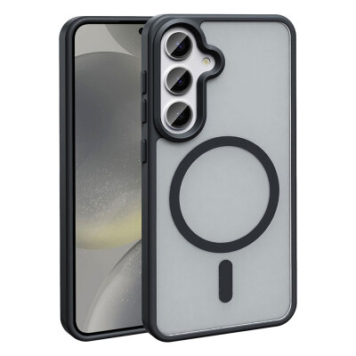 Galaxy S26 Case M-safe Charging Feature Matte Back Surface Zore Sio Cover Black