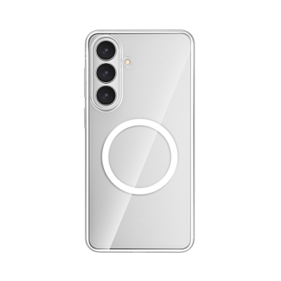 Galaxy S26 Kılıf M-safe Şarj Özellikli Transparan Sert PC Wlons Pita Kapak Şeffaf