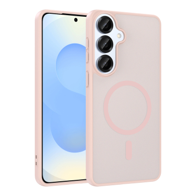 Galaxy S26 Kılıf M-safe Şarj Özellikli Zore Babet Kapak Pembe