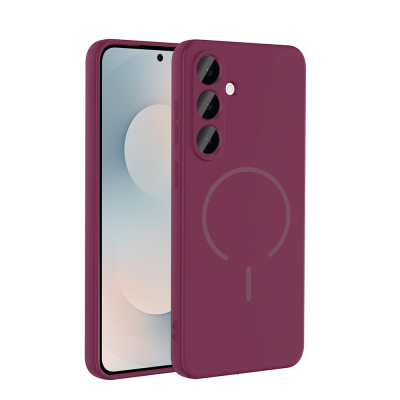 Galaxy S26 Plus Case M-safe Charging Enabled Zore Meta Cover Plum