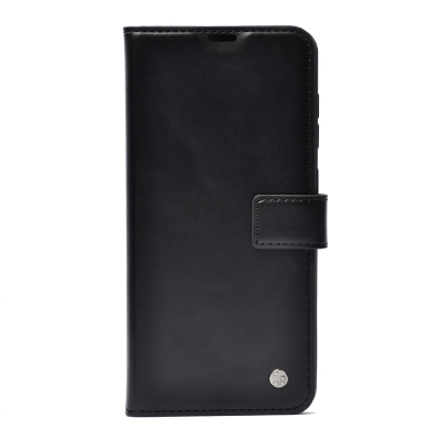 Galaxy S26 Plus Case Zore Kar Deluxe Flip Case Black