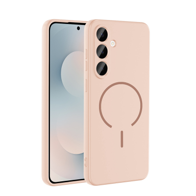 Galaxy S26 Plus Kılıf M-safe Şarj Özellikli Zore Meta Kapak Rose Pembe