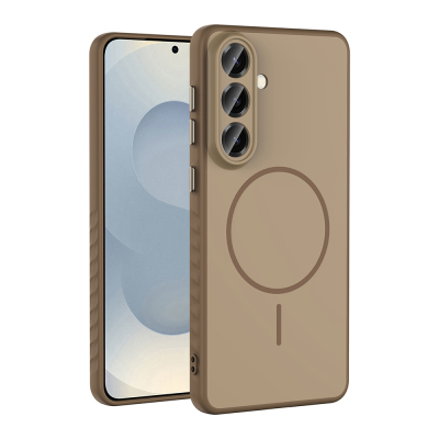 Galaxy S26 Plus Kılıf M-safe Şarj Özellikli Zore Tea Kapak Gold