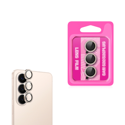 Galaxy S26 Plus Zore CL-06 Camera Lens Protector Pembe-Gold