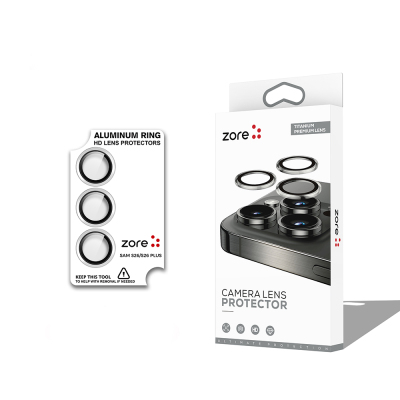 Galaxy S26 Plus Zore CL-12 Premium Sapphire Fingerprint-Resistant Anti-Reflective Camera Lens Protector Silver