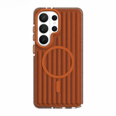 Galaxy S26 Ultra Case M-safe Charging Enabled Cutout Design Mutural Luggage Series Cover Orange