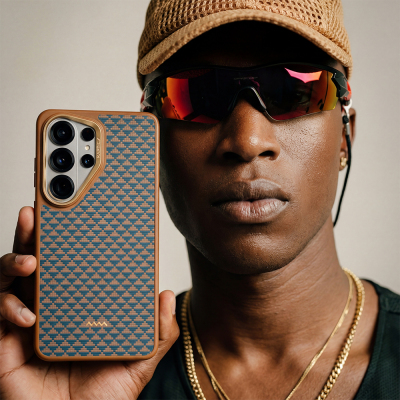 Galaxy S26 Ultra Case M-safe Charging Enabled Raptic Aramid Skin Dual Series Cover Gold-Mavi