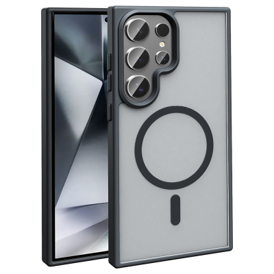 Galaxy S26 Ultra Case M-safe Charging Feature Matte Back Surface Zore Sio Cover Black