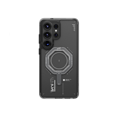 Galaxy S26 Ultra Case Skinarma M-safe Charging Enabled Airbag Design Magma Cover Smoked