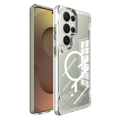 Galaxy S26 Ultra Case Zore M-safe Charging Enabled T-Max M-safe Cover Şeffaf