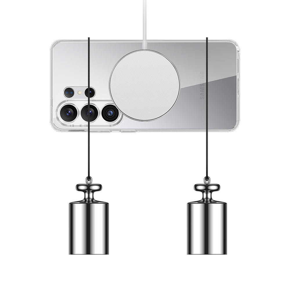 Galaxy S26 Ultra Kılıf M-safe Şarj Özellikli Transparan Sert PC Wlons Pita Kapak - 9