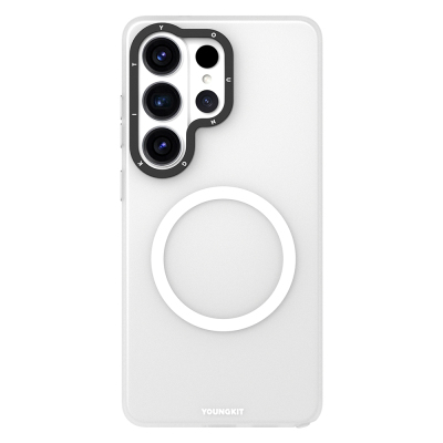 Galaxy S26 Ultra Kılıf M-safe Şarj Özellikli Youngkit Hidden Sand Serisi Kapak Beyaz