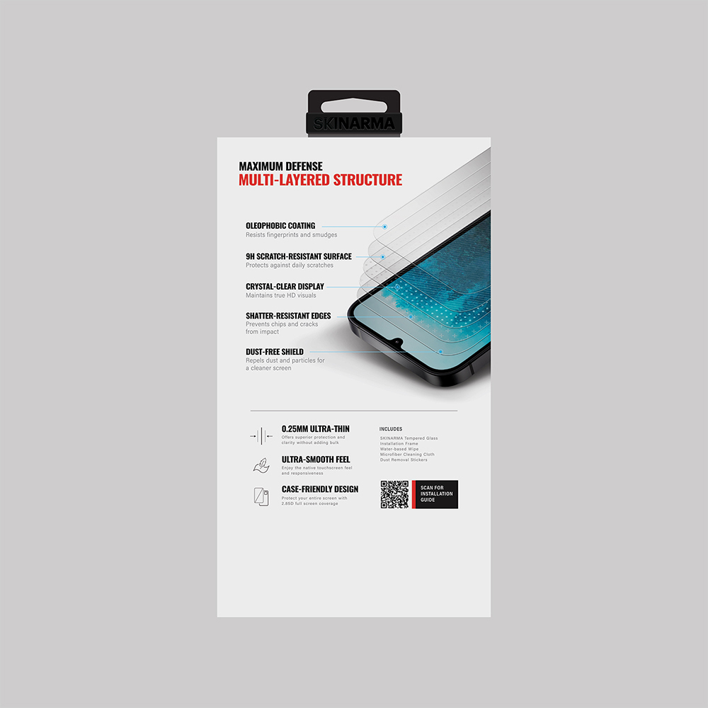 Galaxy S26 Ultra Skinarma 0.25mm Oleophobic Privacy Glass Screen Protector - 4