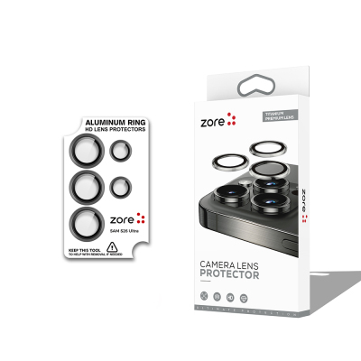 Galaxy S26 Ultra Zore CL-12 Premium Safir Parmak İzi Bırakmayan Anti-Reflective Kamera Lens Koruyucu Siyah