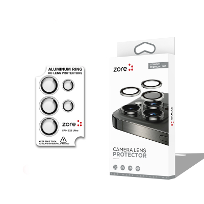 Galaxy S26 Ultra Zore CL-12 Premium Sapphire Fingerprint-Resistant Anti-Reflective Camera Lens Protector Silver
