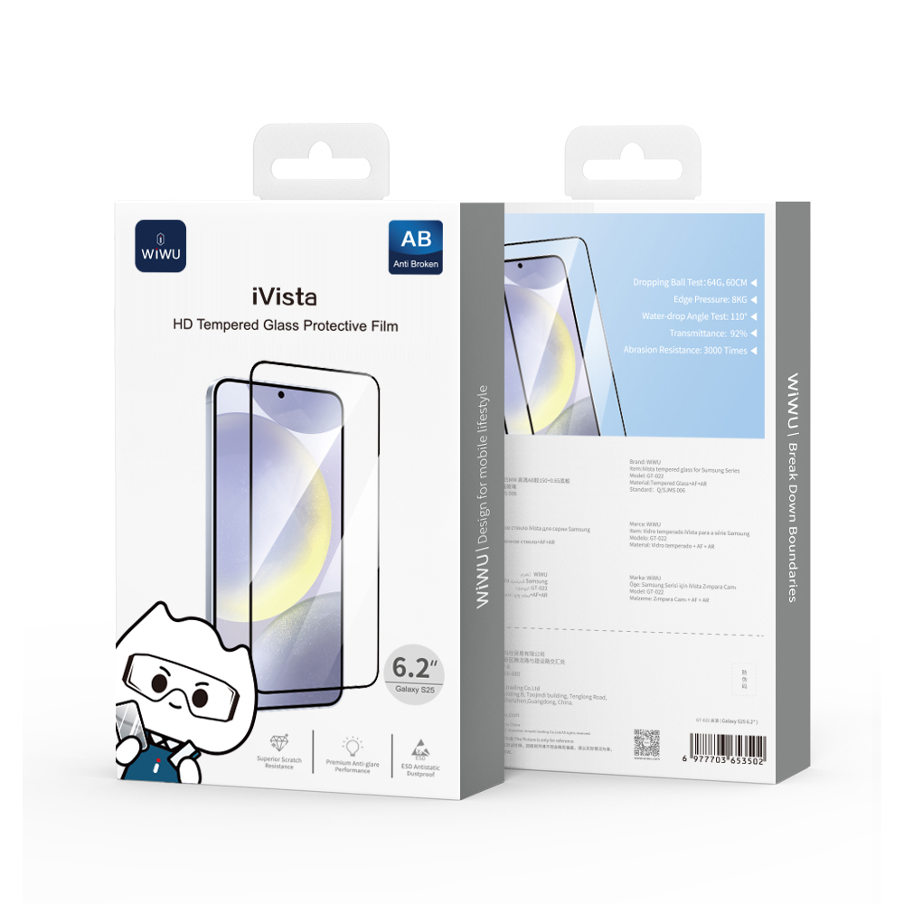 Galaxy S26 Wiwu GT-022 iVista Darbeye Karşı Dayanıklı HD Temperli Cam Ekran Koruyucu - 5