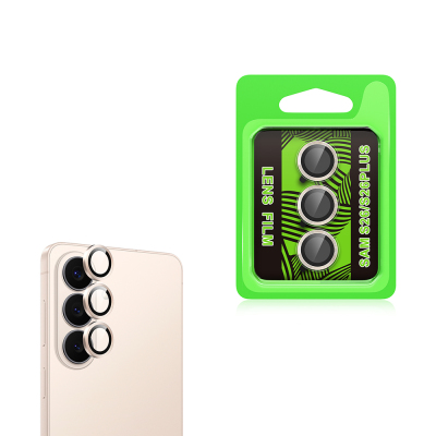 Galaxy S26 Zore CL-07 Kamera Lens Koruyucu Pembe-Gold