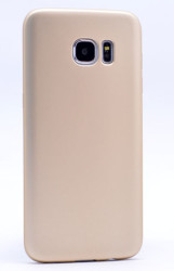 Galaxy S6 Edge Kılıf Zore Premier Silikon Kapak Gold