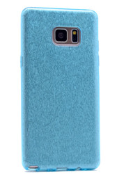 Galaxy S6 Edge Kılıf Zore Shining Silikon Mavi