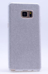 Galaxy S6 Edge Kılıf Zore Shining Silikon Gümüş