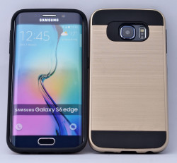 Galaxy S6 Edge Plus Kılıf Zore Kans Kapak Gold