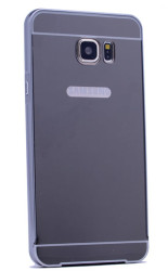 Galaxy S6 Kılıf Zore Aynalı Bumper Siyah