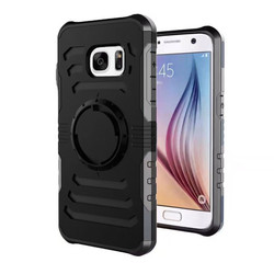 Galaxy S7 Edge Case Zore 2 in 1 Arm Band Black