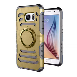 Galaxy S7 Edge Case Zore 2 in 1 Arm Band Gold