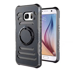 Galaxy S7 Edge Case Zore 2 in 1 Arm Band Smoked