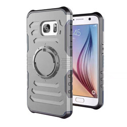 Galaxy S7 Edge Case Zore 2 in 1 Arm Band Grey