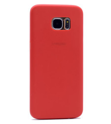 Galaxy S7 Edge Kılıf Zore 1.Kalite PP Silikon Kırmızı
