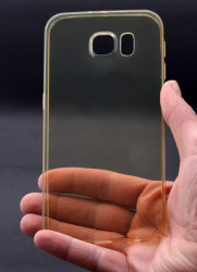 Galaxy S7 Edge Kılıf Zore İmax Silikon Kılıf Gold