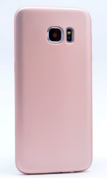 Galaxy S7 Edge Kılıf Zore Premier Silikon Kapak Rose Gold