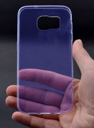 Galaxy S7 Edge Kılıf Zore Ultra İnce Silikon Kapak 0.2 mm Mavi