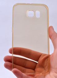 Galaxy S7 Kılıf Zore İmax Silikon Kılıf Gold