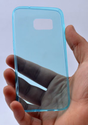Galaxy S7 Kılıf Zore Ultra İnce Silikon Kapak 0.2 mm Mavi