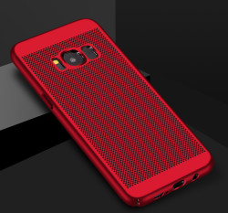 Galaxy S8 Kılıf Zore Delikli Rubber Kapak Kırmızı