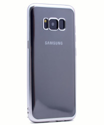 Galaxy S8 Kılıf Zore Lazer Kaplama Silikon Gri